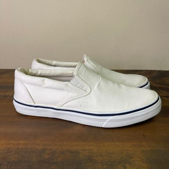 Sperry Men's 10.5 Striper Slip-On Sneaker 0457325 Boat Non Slip Fisherman Core - Picture 1 of 12